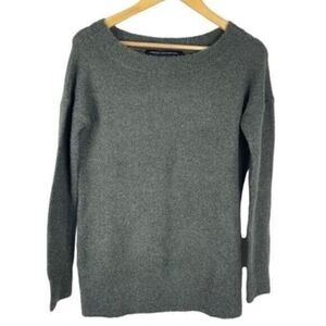 French Connection Gray Ribbed Wool Blend Sweater XS